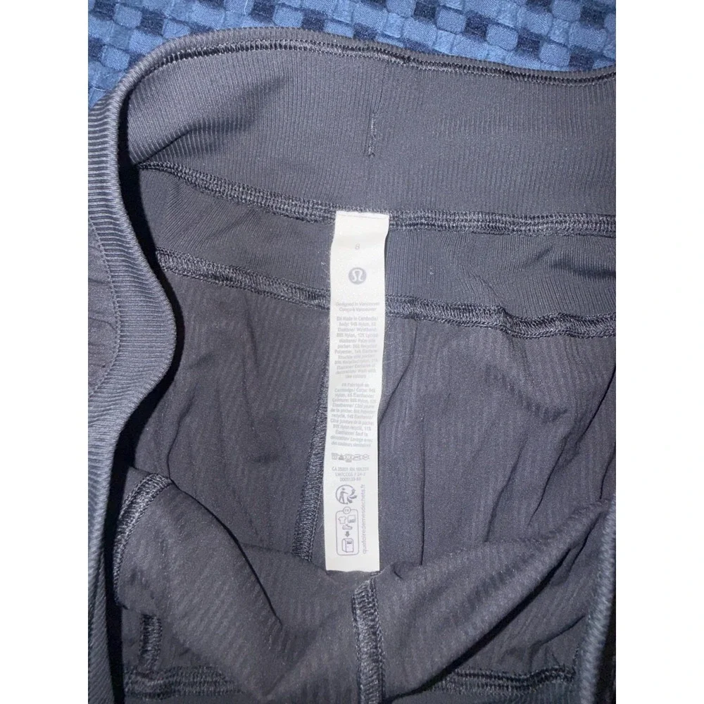 Lululemon Skirt Skort Shorts Black Gym Yoga Run Sports Women's Size 8